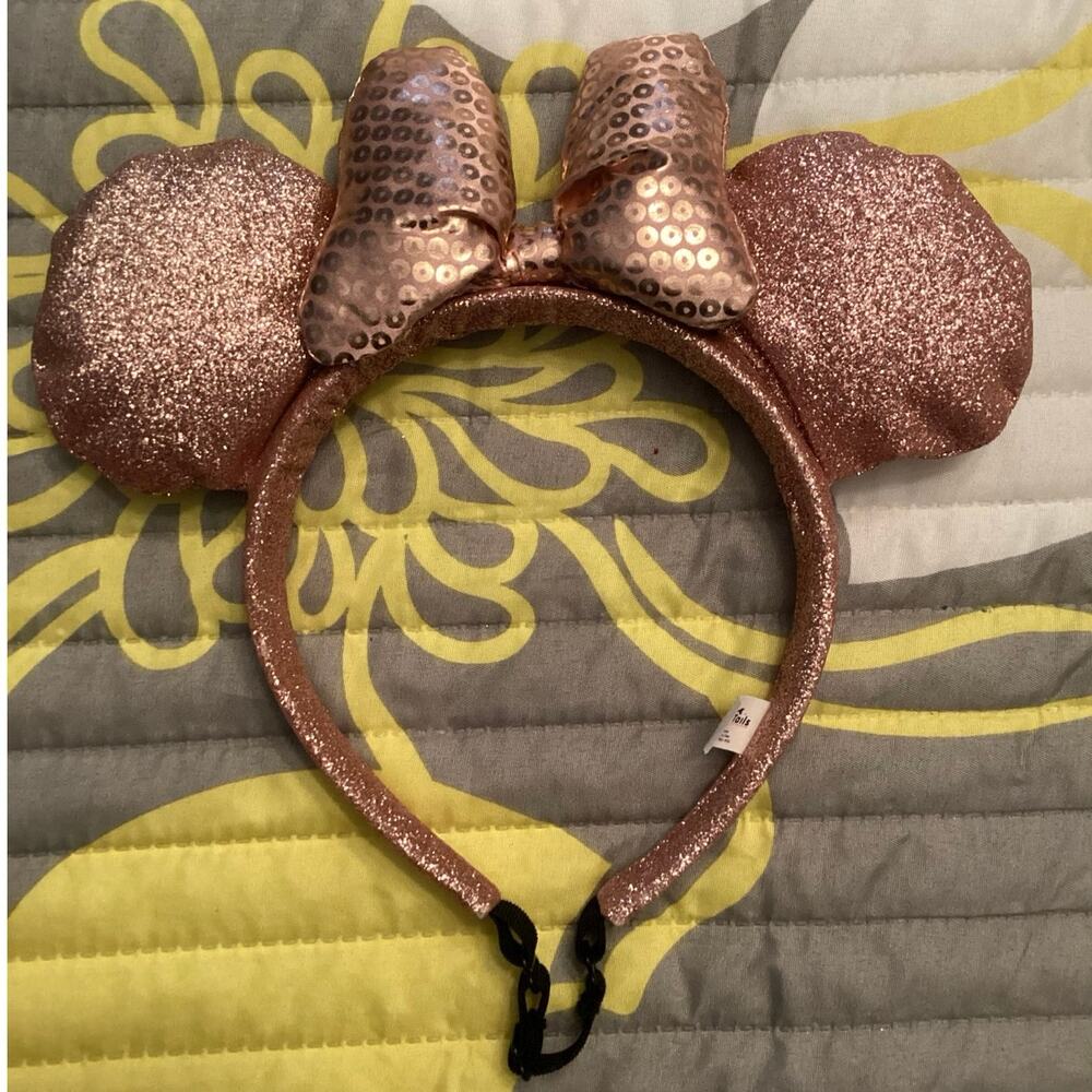 NWOT Disney Parks Disney Tails Rose Gold Minnie Mouse Ears for Pets Headband